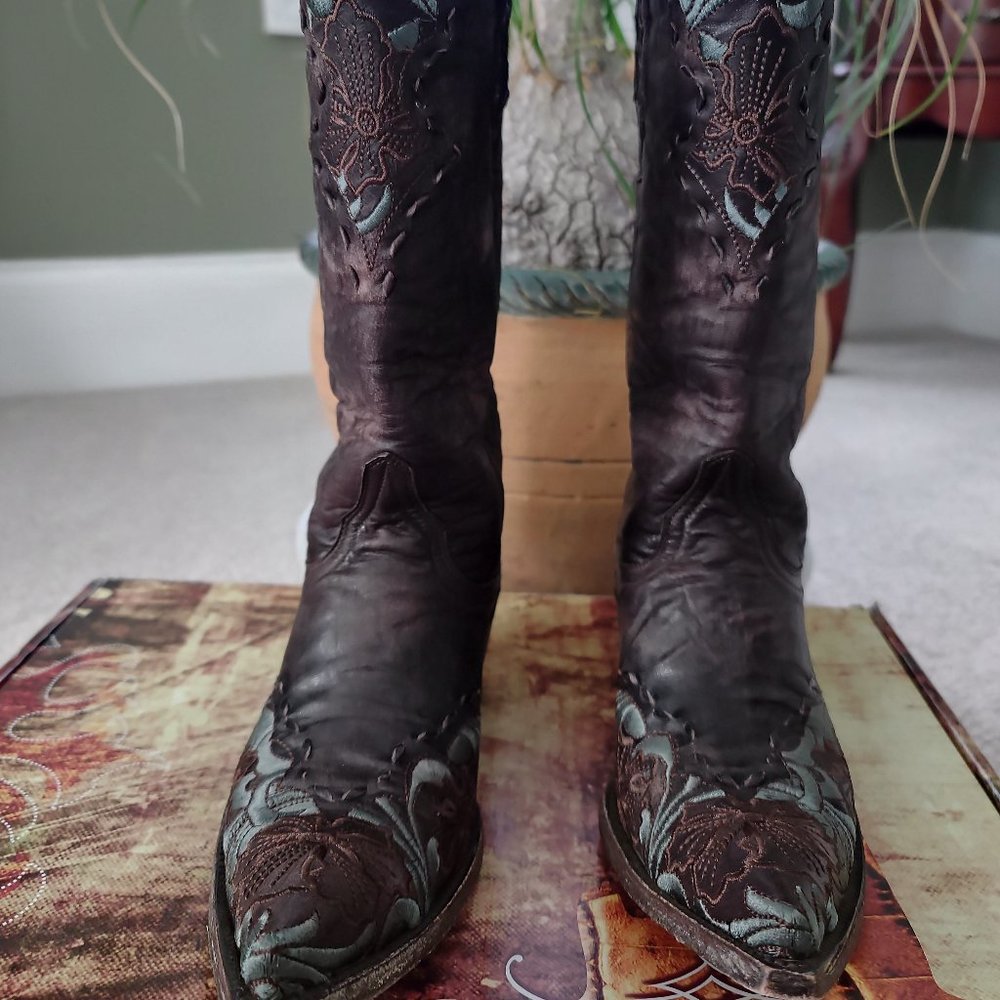 New In Box Old Gringo Erin L640-1 Chocolate Women's Western Boots